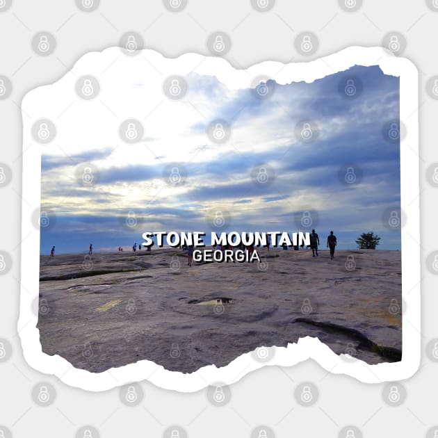 Stone Mountain Georgia Cool photography skyline blue sky USA city break Sticker by BoogieCreates